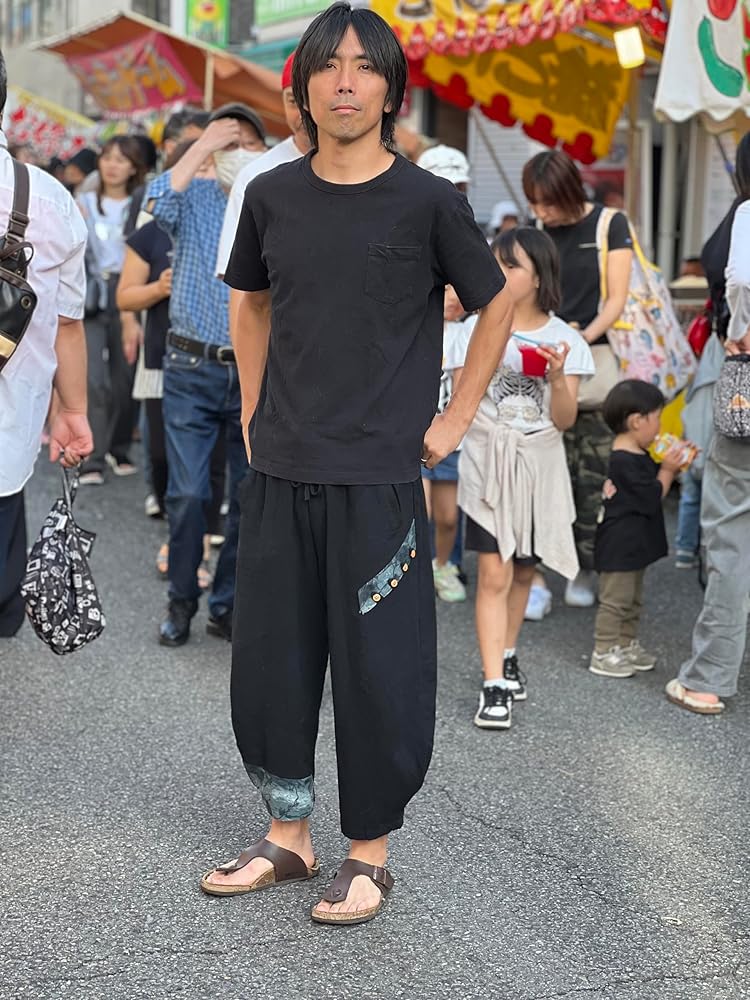 Amazon | [YFFUSHI] メンズ サルエルパンツ ワイドパンツ